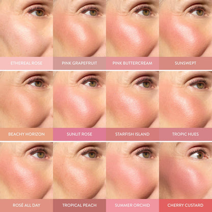 LAURA GELLER NEW YORK Baked Blush-n-Brighten for Mature Skin - 09 Starfish Island - Powder Blush Won't Settle into Fine Lines - Buildable Natural Finish – Longlasting Formula - Made in Italy