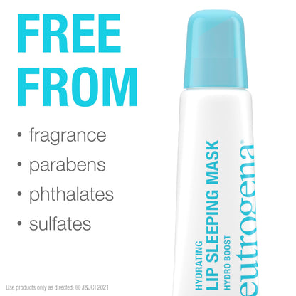Neutrogena Hydro Boost Hydrating Lip Sleeping Mask with Hyaluronic Acid, Clear Overnight and Daily Moisturizing Treatment