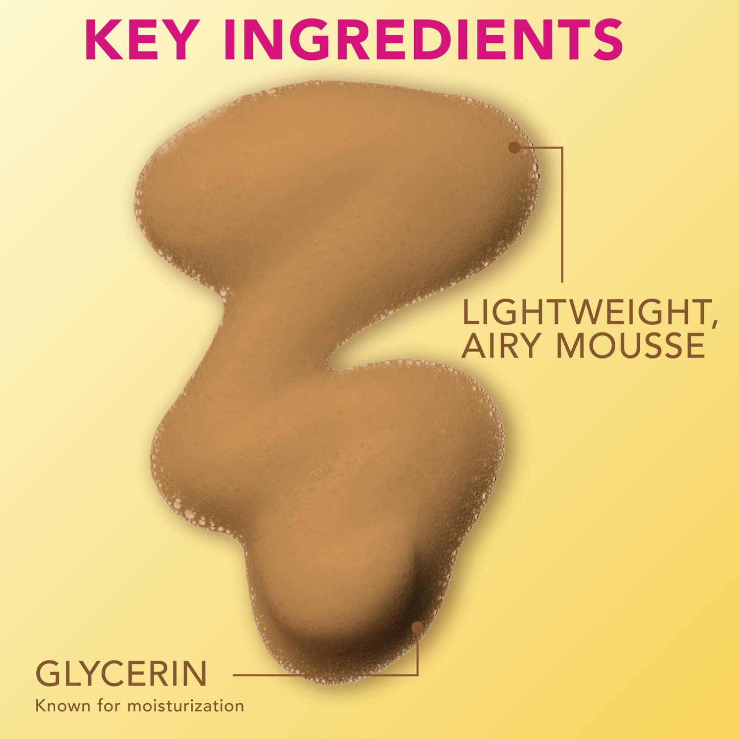 Jergens Natural Glow Instant Sun Body Mousse, Self Tanner for Light Bronze Tan, Sunless Tanning Body Bronzer