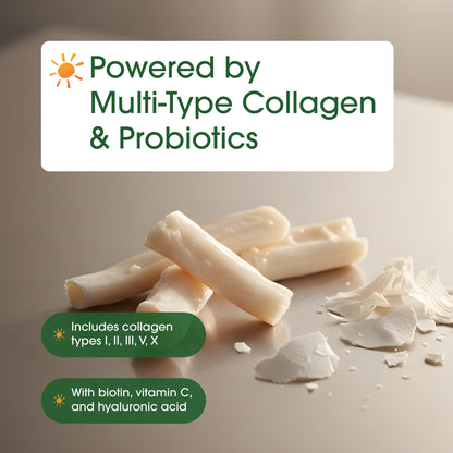 NatureBell Multi Collagen Complex - 300 Capsules - 5 Collagen Peptides (Type I, II, III, V, X), Hyaluronic Acid, Biotin & Probiotics - Hair, Skin, Nail, Joint & Gut Health Support* NatureBell buy supplements Au