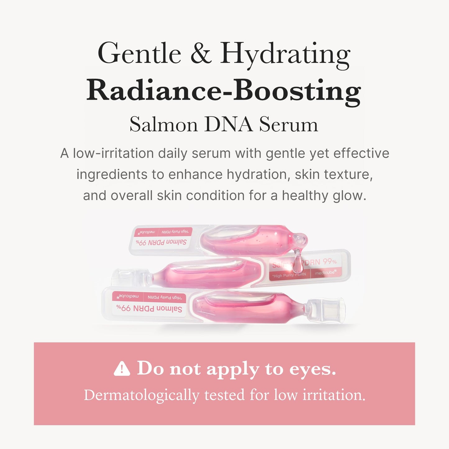 medicube Salmon DNA PDRN Pink One Day Serum | 99% Salmon DNA PDRN Intensive Ampoule, Collagen, Glutathione