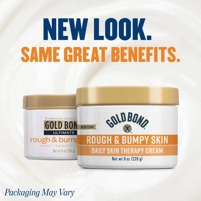 Gold Bond Rough & Bumpy Daily Skin Therapy Cream, 8 oz Cream With 7 Moisturizers & 3 Vitamins