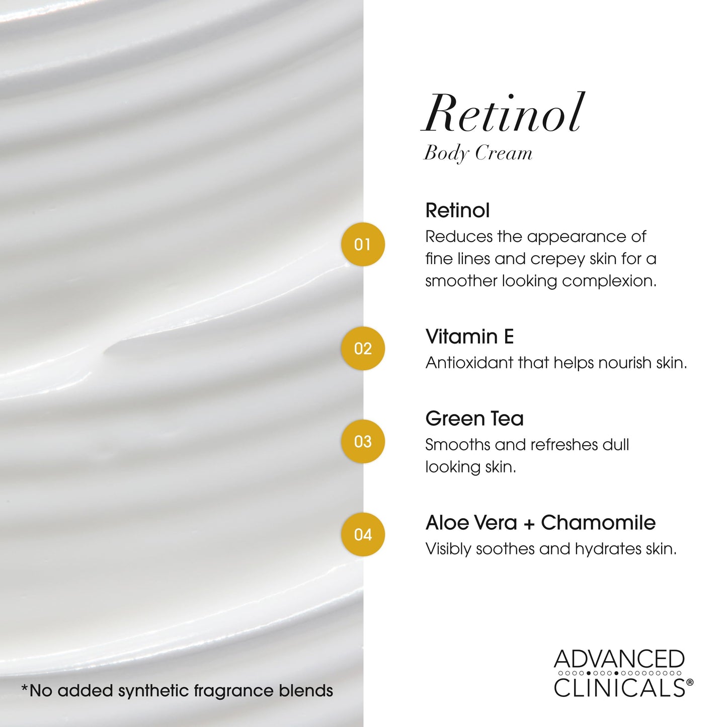 Advanced Clinicals Retinol Body Lotion & Face Moisturizer | Visible Anti Aging Skin Care Retinol Body Cream For Women & Men Targets Look Of Fine Lines