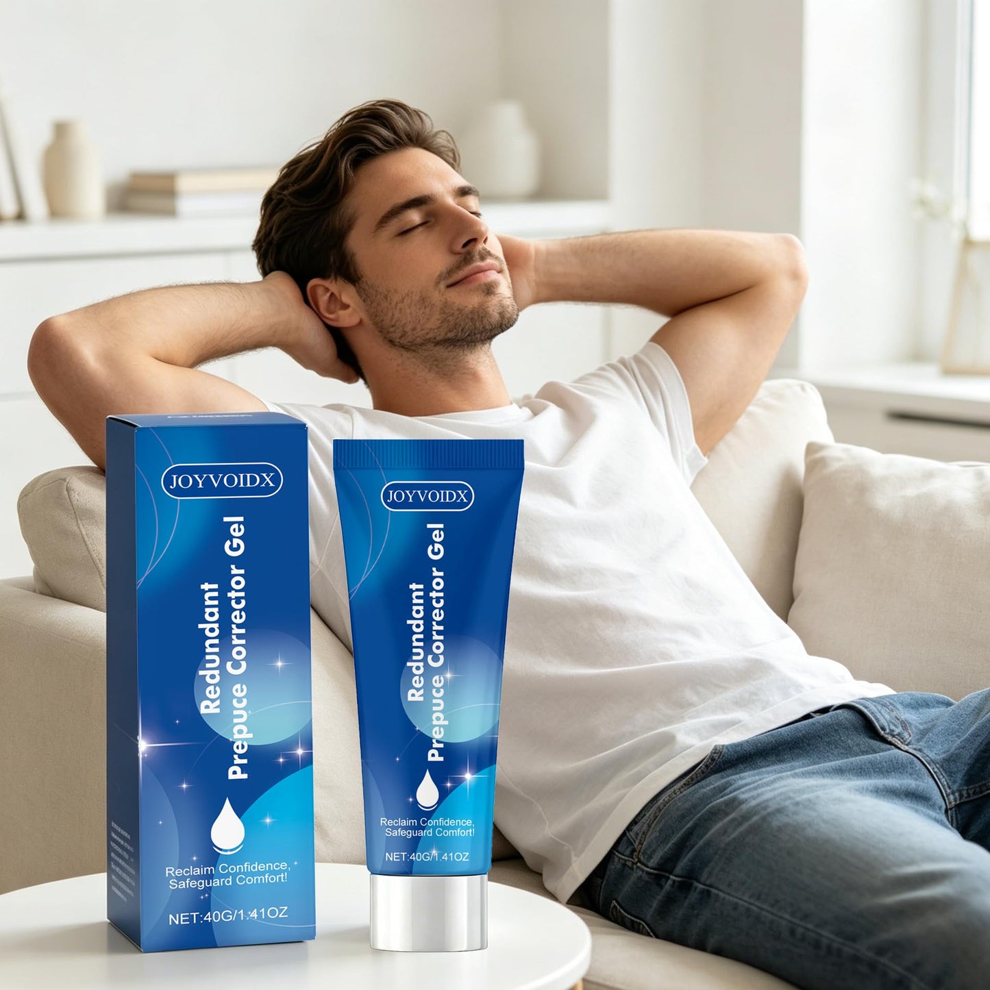 Men's Intimate Care Gel with Tocopherol, Ginseng Extract and Glycerin, Soothing and Hydrating Formula for Gentle Daily Care, Non-Sticky Moisturizing Solution, Improves Local Skin Condition, 1.41 oz
