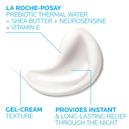 La Roche-Posay Toleriane Dermallergo Night Cream for Face, Intense Soothing Moisturizer with Vitamin E, Allergy Tested