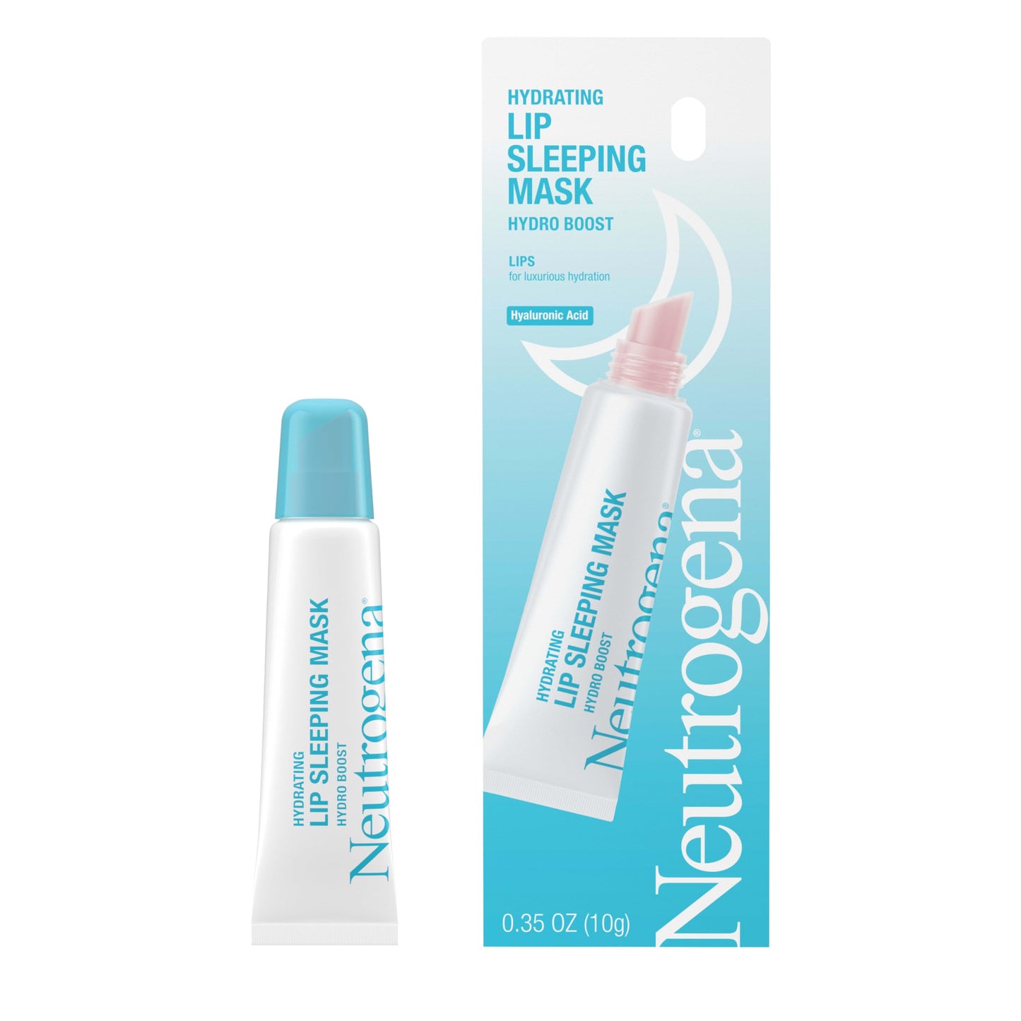 Neutrogena Hydro Boost Hydrating Lip Sleeping Mask with Hyaluronic Acid, Clear Overnight and Daily Moisturizing Treatment