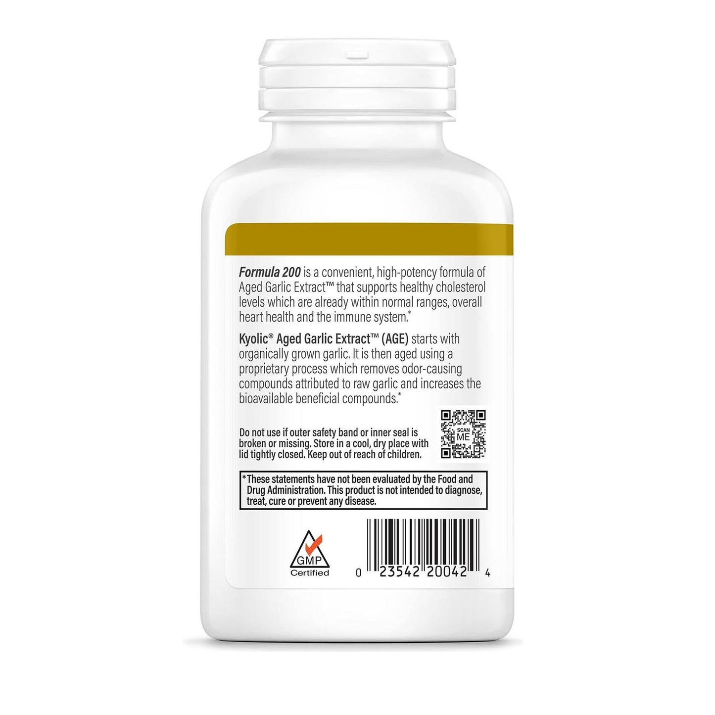 Kyolic Aged Garlic Extract Formula 200, Cardiovascular & Immune*, Reserve, 120 Capsules