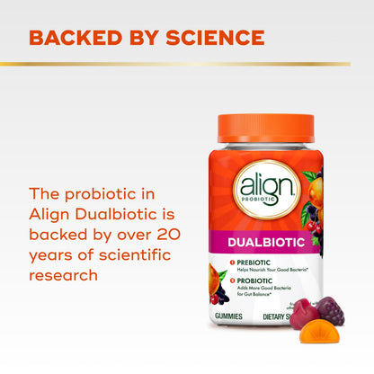 Align Dualbiotic, Prebiotics and Probiotics for Women and Men, Probiotics for Digestive Health, Prebiotics Help Nourish Good Bacteria