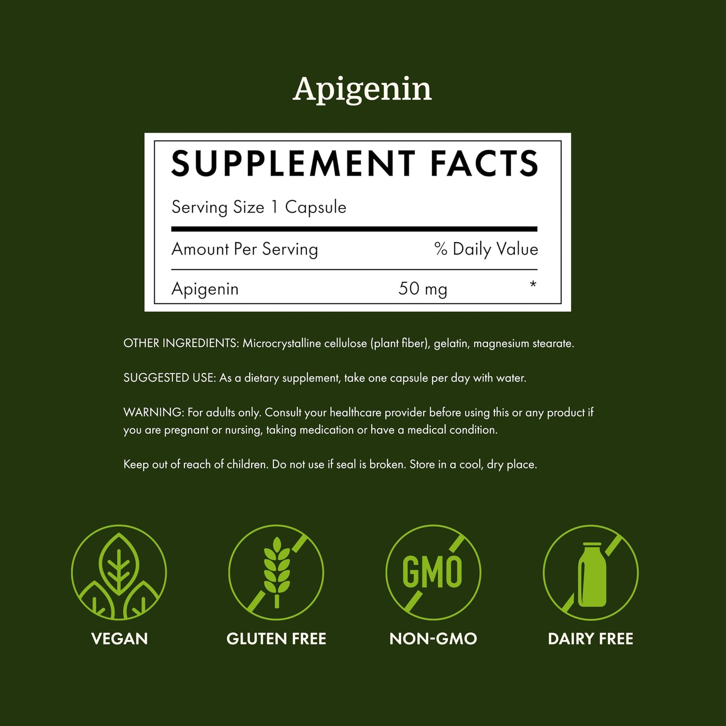 Swanson Apigenin – Sleep and Relaxation Supplement – Natural Support – 90 Caps, 50 mg (Packaging may Vary)