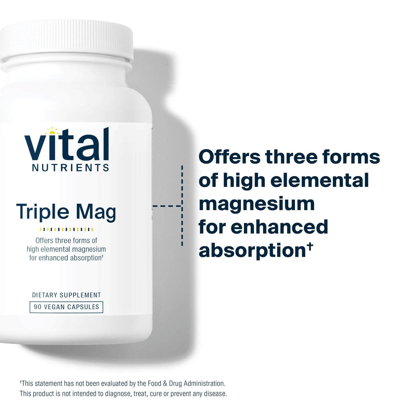 Vital Nutrients Triple Magnesium Complex Supplement | Vegan Magnesium Glycinate, Malate & Oxide 250mg | Easily Absorbed Magnesium Supplement for Stress, Muscle, Heart, Bone Support | 90 Capsules Vital NutrientsBuy Supplements Australia