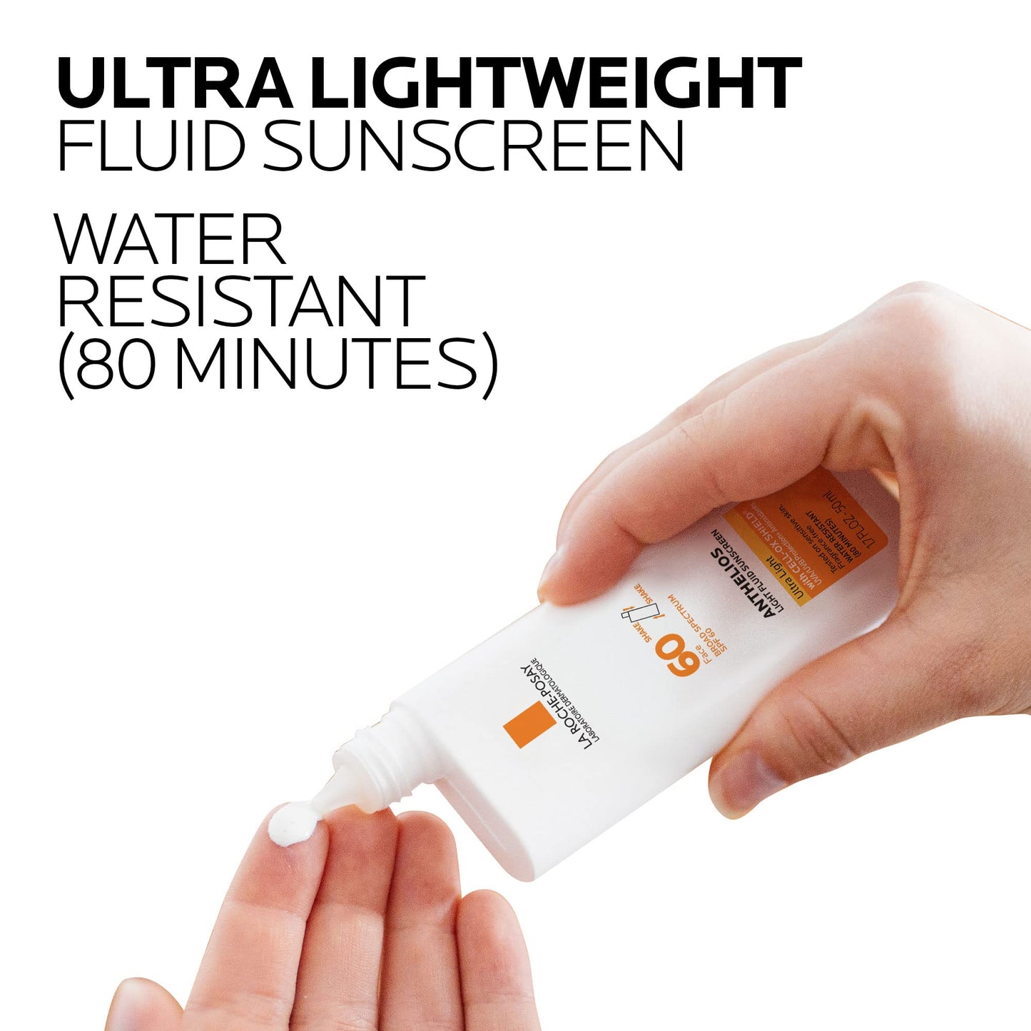La Roche-Posay Anthelios Light Fluid Facial Sunscreen SPF 60, Lightweight Sunscreen For Face, Fluid Texture, Broad Spectrum SPF + Antioxidants
