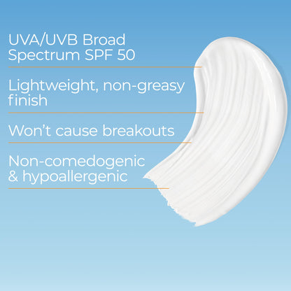 Eucerin Sun Clear Skin Face Sunscreen Lotion SPF 50 for Acne Prone and Oily Skin, Lightweight Sunscreen with Oil-Absorbing Minerals