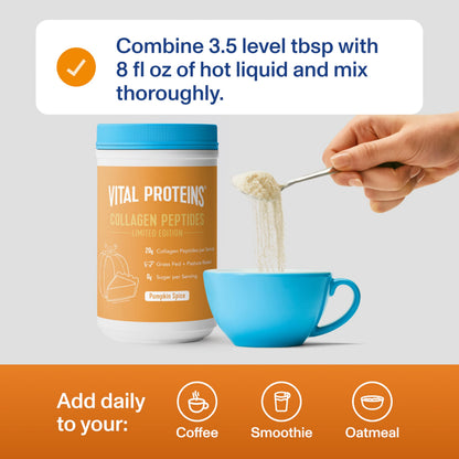 Vital Proteins® Pumpkin Spice Collagen Peptides, 20g Collagen Peptides, Healthy Hair, Skin, Nails & Joints