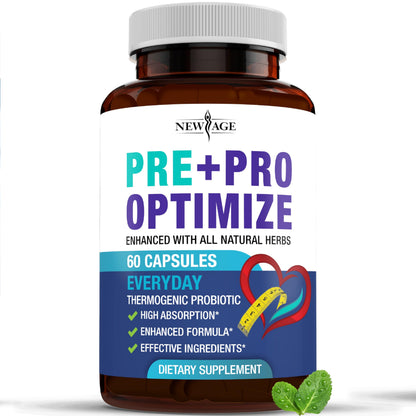 NEW AGE Pro Optimize Probiotics for Women, Menopause, Digestive Health - Support for Bloating, Hot Flashes, Joint Support, Night Sweats - Gut Health & Metabolism - Dong Quai (60 (Pack of 1)) NEW AGE buy supplements Au