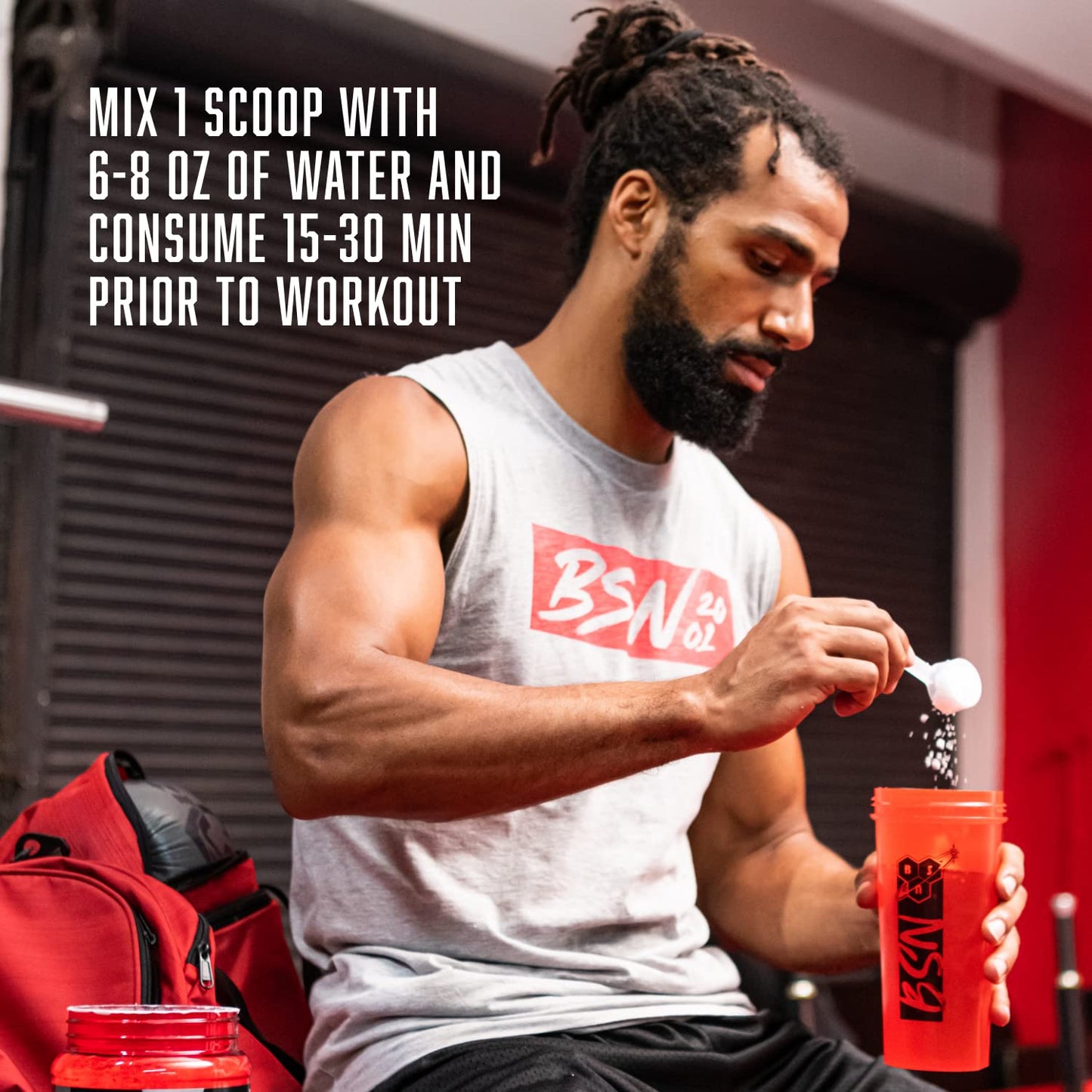 BSN N.O.-XPLODE Vaso Pre Workout Powder with 8g of L-Citrulline and 3.2g Beta-Alanine and Energy, Flavor: Cherry Bomb, 24 Servings