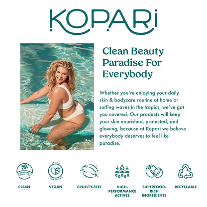 Kopari Coconut Lip Glossy | Nude Tint Birthday Suit | Vegan Hydrating Moisturizing Lip Oil Vitamin E Shea Butter Long Wear High Shine Non Sticky | Clean Plant Based Non Toxic Balm Paraben Free KopariBuy Supplements Australia