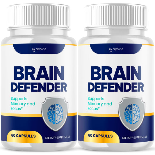 (2 Pack) Brain Defender Supplement Pills, Official Brain Defender Advanced Formula Nootropic Capsules, All Natural Health and Wellness Support Formula Maximum Strength Braindefender (120 Capsules) SyvorBuy Supplements Australia