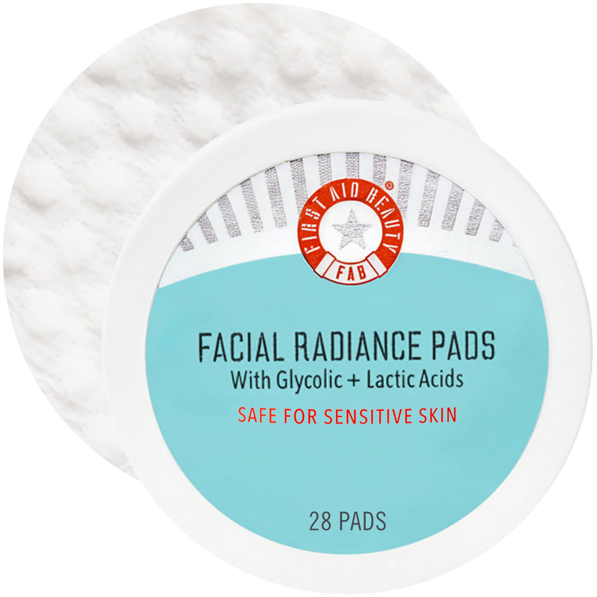 First Aid Beauty - Facial Radiance Pads with Glycolic & Lactic Acids, Daily Exfoliating Pads with AHA, Visibly Smaller Pores, Help Tone & Brighten Skin, One-Step Makeup Prep, Compostable, 28 First Aid BeautyBuy Supplements Australia