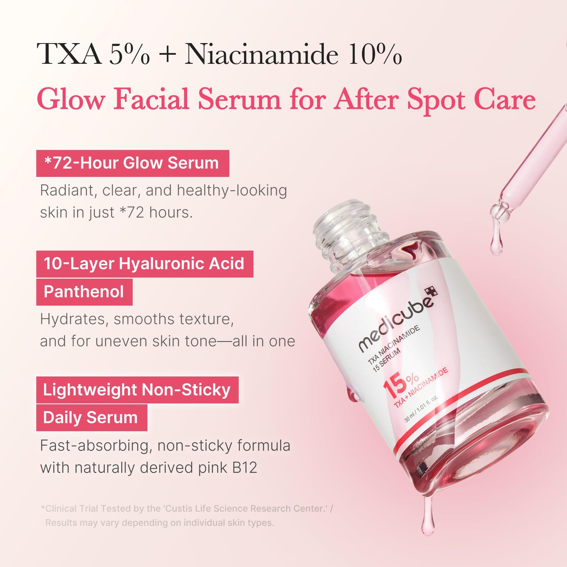medicube TXA+Niacinamide 15% Glow Facial Serum for After Spot Care | All-in-One Daily Korean Skincare | Uneven Skin Tone, Texture, and Hydration Care | High-Potency Tranexamic Acid 5% | 1.01 fl.oz medicubeBuy Supplements Australia