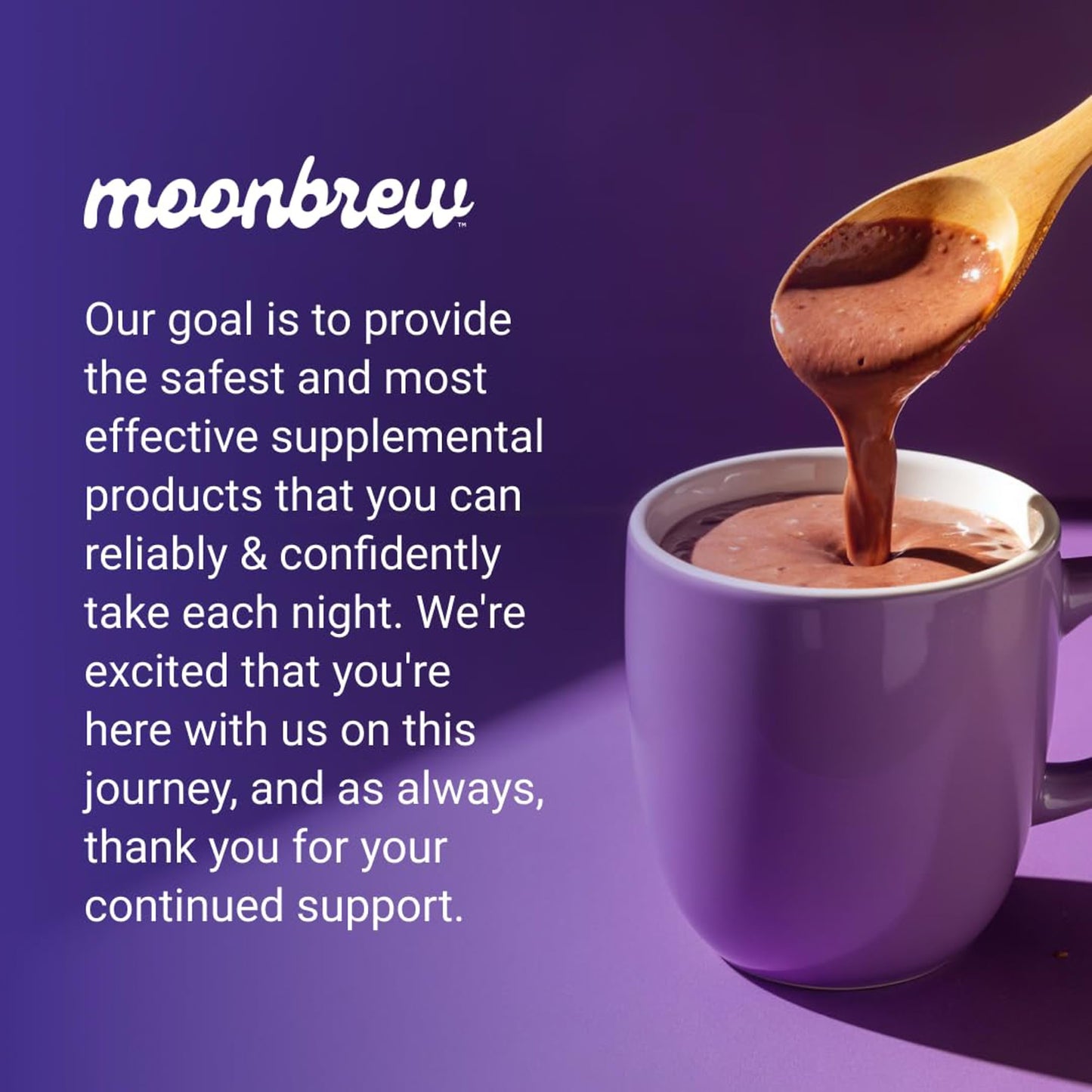 MoonBrew Nighttime Magnesium Hot Cocoa Jar, Natural Sleep Aid Drink Mix for Adults - Calming Melatonin-Free Sleep Support - Sleepy Hot Chocolate Powder with L-Theanine,