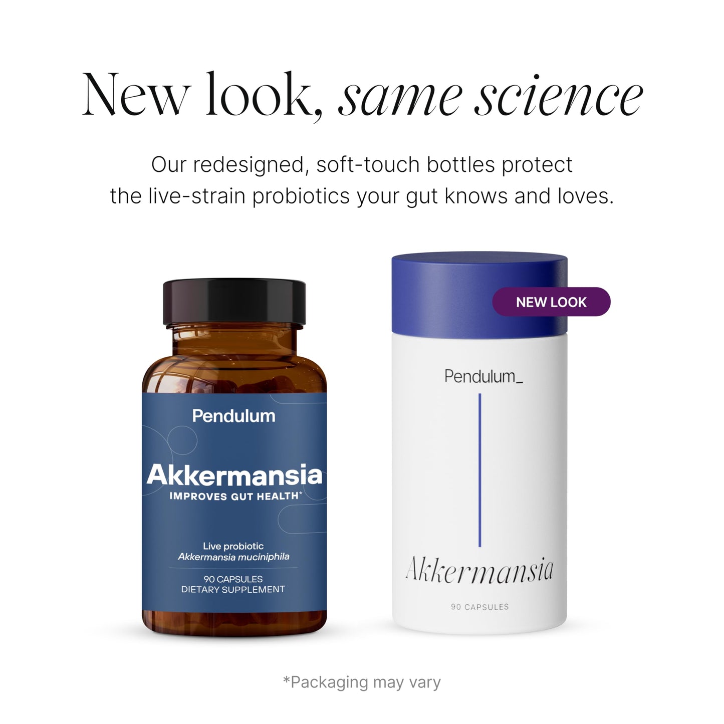 Pendulum Akkermansia Probiotic with Prebiotic Fiber - Delayed Release Capsules, Third-Party Tested, Authentic 100M AFU Live Strain for Gut Health