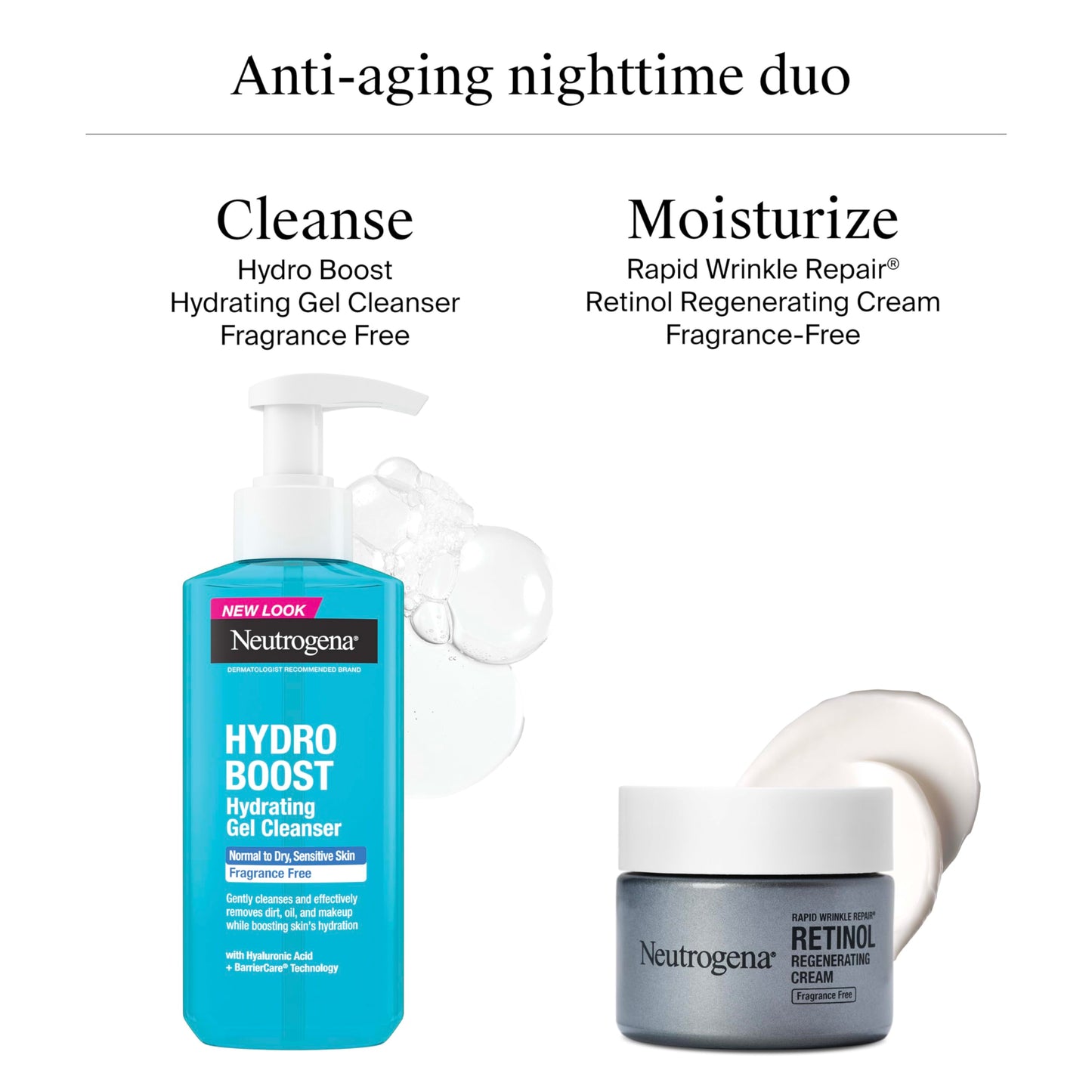 Neutrogena Rapid Wrinkle Repair, Retinol Face Moisturizer, Daily Anti-Aging Neck & Face Cream with Hyaluronic Acid, Retinol Cream