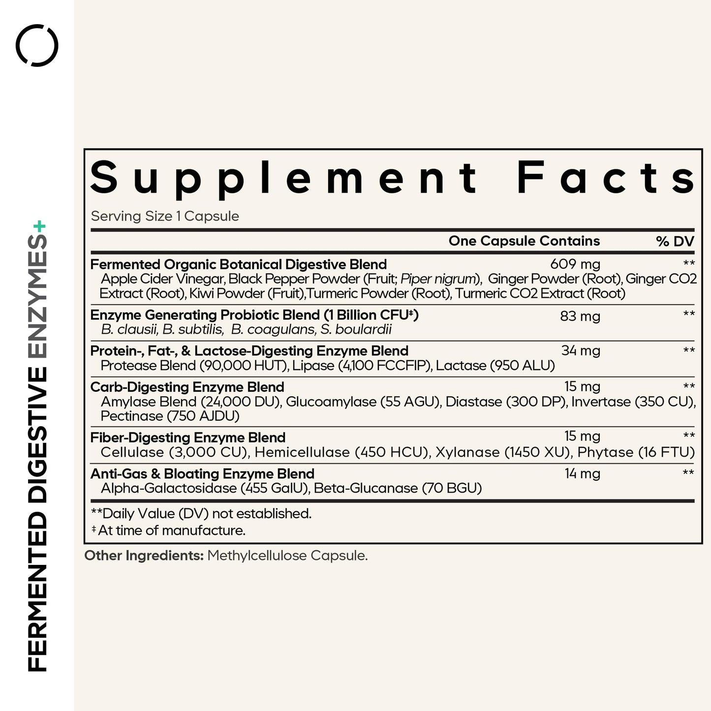 Codeage Fermented Digestive Enzymes Supplement 3-Month Supply - 14 Digestive Enzymes, Probiotics, Prebiotics, Fermented Botanicals, Plant-Based Multi Pancreatic Enzymes - 1 Capsule a Day - 90 Capsules CodeageBuy Supplements Australia