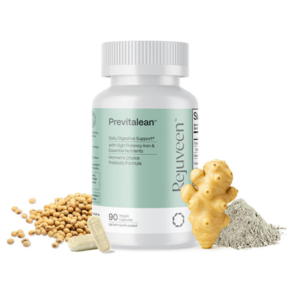 Rejuveen Previtalean | Prebiotic Fiber Supplement for Women | Supports Gut Health & Red Blood Cell Production | Contains Highly Bioavailable Iron
