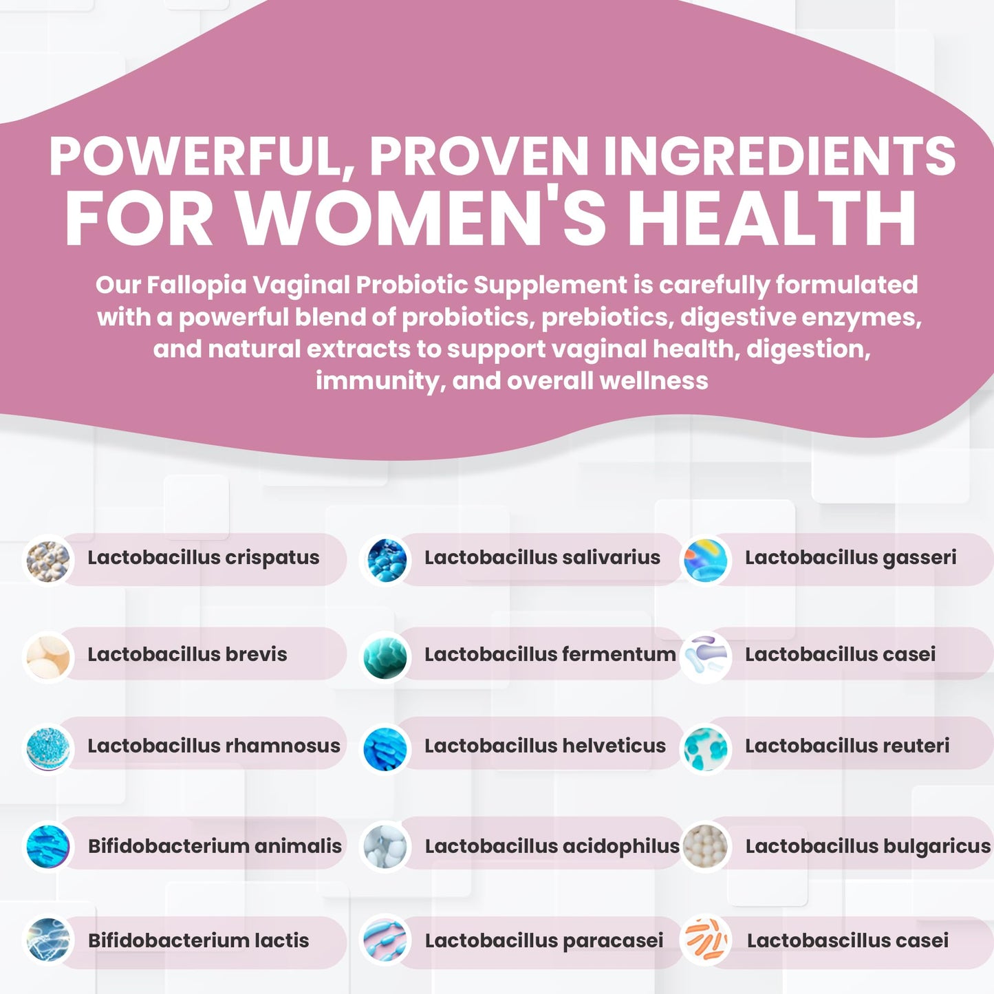 Vaginal Probiotics for Women with Prebiotics Cranberry D Mannose Digestive Enzymes & Hibiscus 34 Strains 100 Billion CFU Feminine Care Supplement for Gut Urinary Health and pH Balance Support