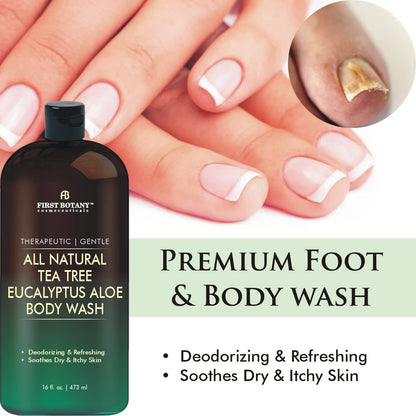 First Botany, ALL Natural Body Wash - Fights Body Odor, Athlete's Foot, Jock Itch, Nail Issues, Dandruff, Acne, Eczema