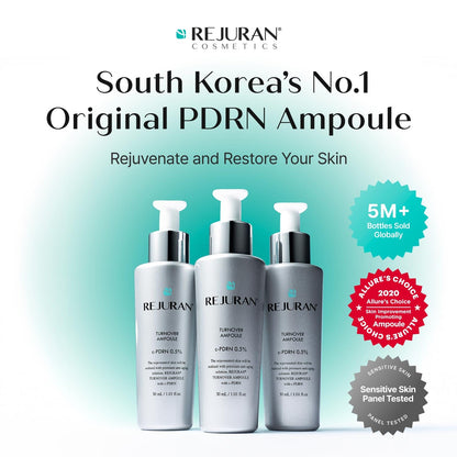 REJURAN® Turnover Ampoule, c-PDRN® – Original Salmon DNA PDRN Face Serum for Rejuvenation, Firming, Hydration & Youthful Glow