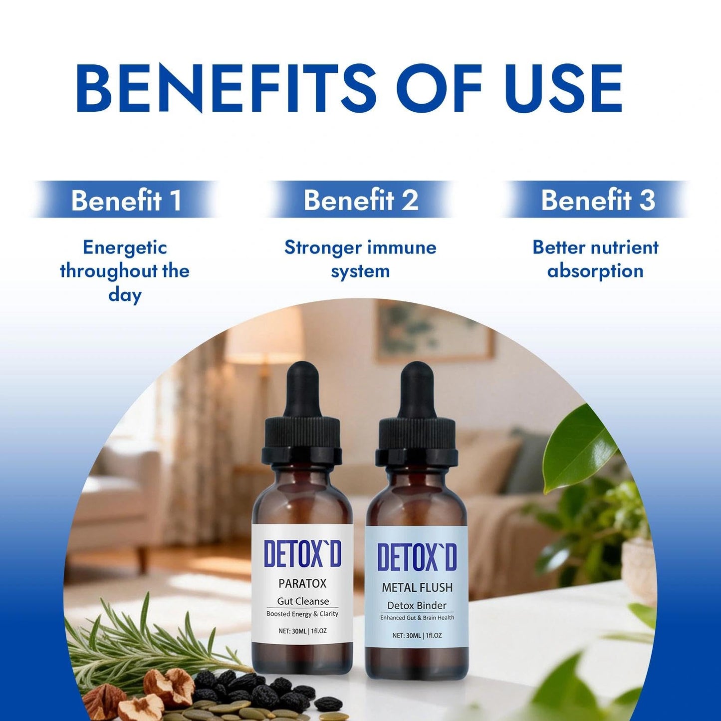TakTuqa Detox’d Paratox Gut Cleanse & Detox - Herbal Liquid Drops with Black Walnut, Wormwood, Clove & Oregano for Digestive Balance, Energy Boost & Immune Support(1pc) TakTuqaBuy Supplements Australia