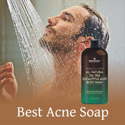 First Botany, ALL Natural Body Wash - Fights Body Odor, Athlete's Foot, Jock Itch, Nail Issues, Dandruff, Acne, Eczema