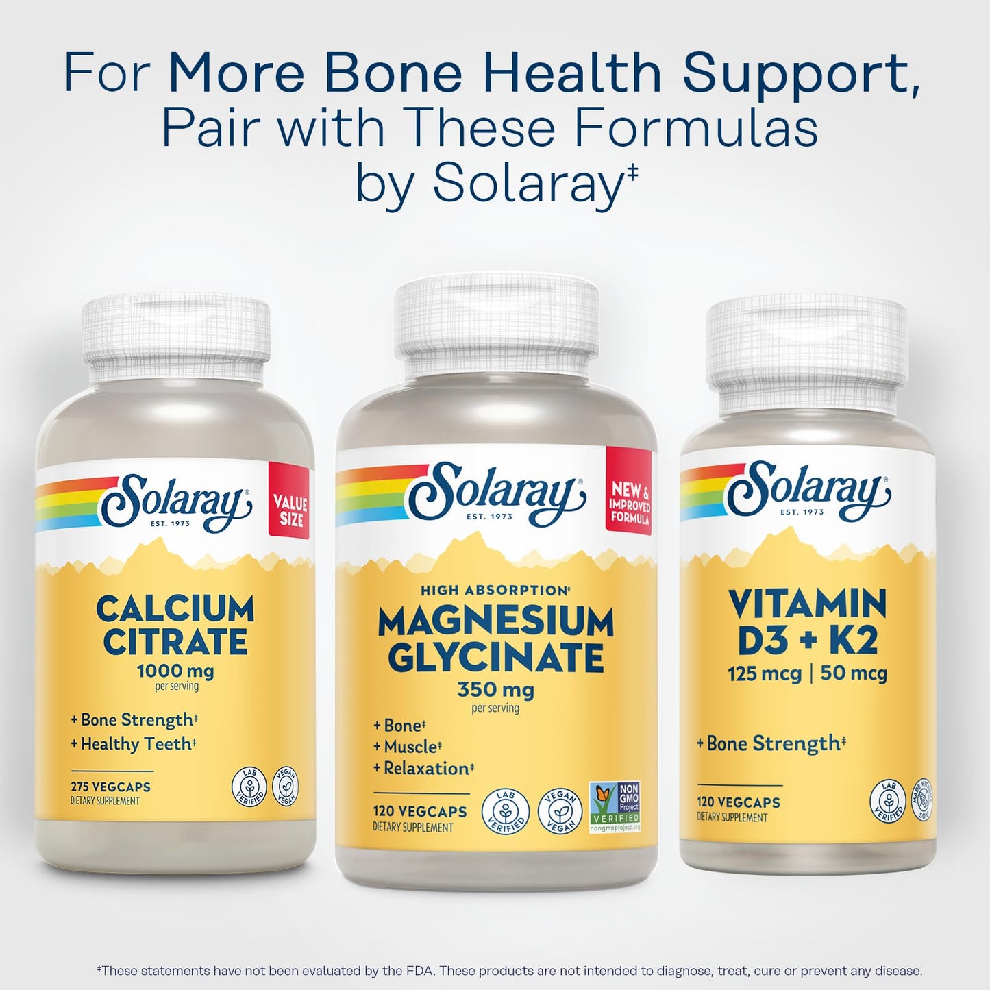 SOLARAY Magnesium Glycinate Capsules, Chelated Magnesium Bisglycinate w/BioPerine, Higher Absorption Magnesium Supplement - Bones, Muscles, Heart Support, Vegan (30 Servings, 120 VegCaps) SOLARAYBuy Supplements Australia