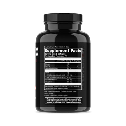 Jocko Fuel Antarctic Krill Oil Omega 3 Fatty Acid Supplements DHA & EPA - 1000mg Softgels - Supports Joints, Mobility