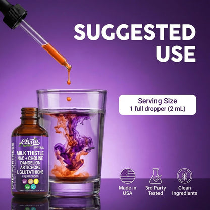 Clean Nutraceuticals Milk Thistle NAC Liver Cleanse Detox & Repair Supplement Liver Support Liquid Drops with Dandelion Extract, Artichoke, Chanca Piedra, Choline, L-Glutathione, Burdock, Schisandra Clean NutraceuticalsBuy Supplements Australia