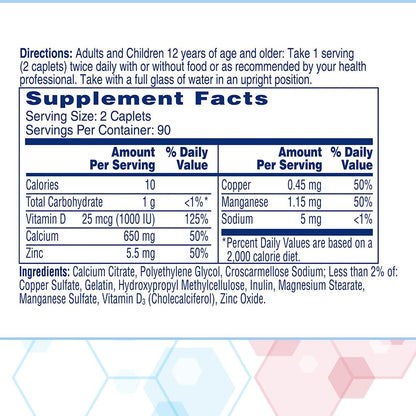 Citracal Maximum Plus Calcium Supplement - Calcium Citrate with Vitamin D3, Zinc, & Essential Minerals for Bone Health Support, Ages 12+