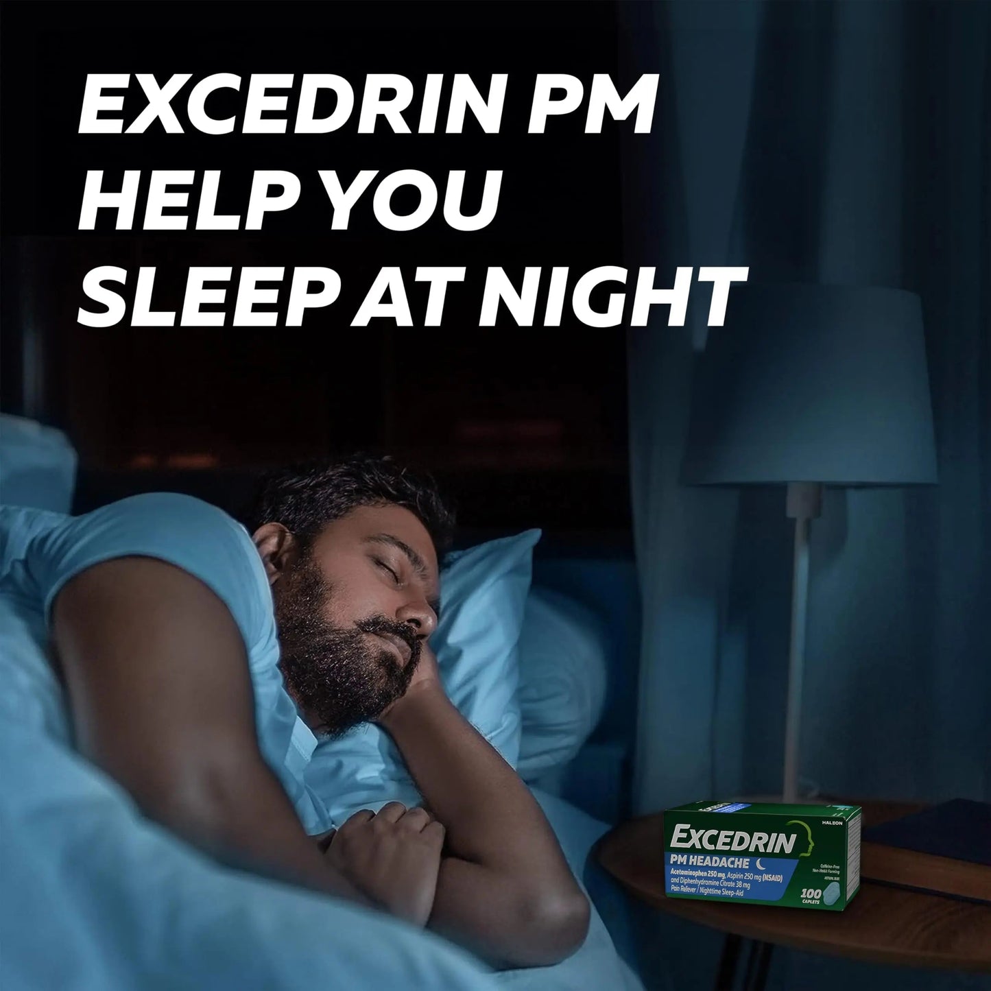 Excedrin PM for Headache Relief, Acetaminophen 250mg, Aspirin 250mg, Diphenhydramine Citrate 38mg, Pain Reliever, Nighttime Sleep-Aid, 100 Count ExcedrinBuy Supplements Australia