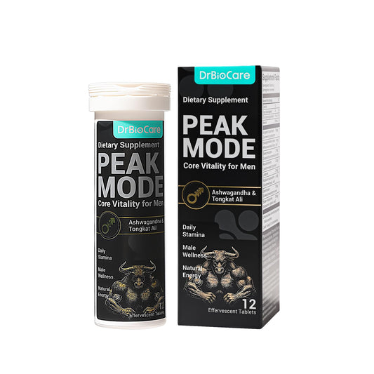 DrBioCare Peak Mode Core Vitality for Men 7-in-1 Effervescent Tablets | Tongkat Ali, Maca & L-Arginine，Ashwagandha, | Boost Stamina, Drive & Blood Flow for Good Performance | Berry Flavor 12 Tablets DrBioCareBuy Supplements Australia