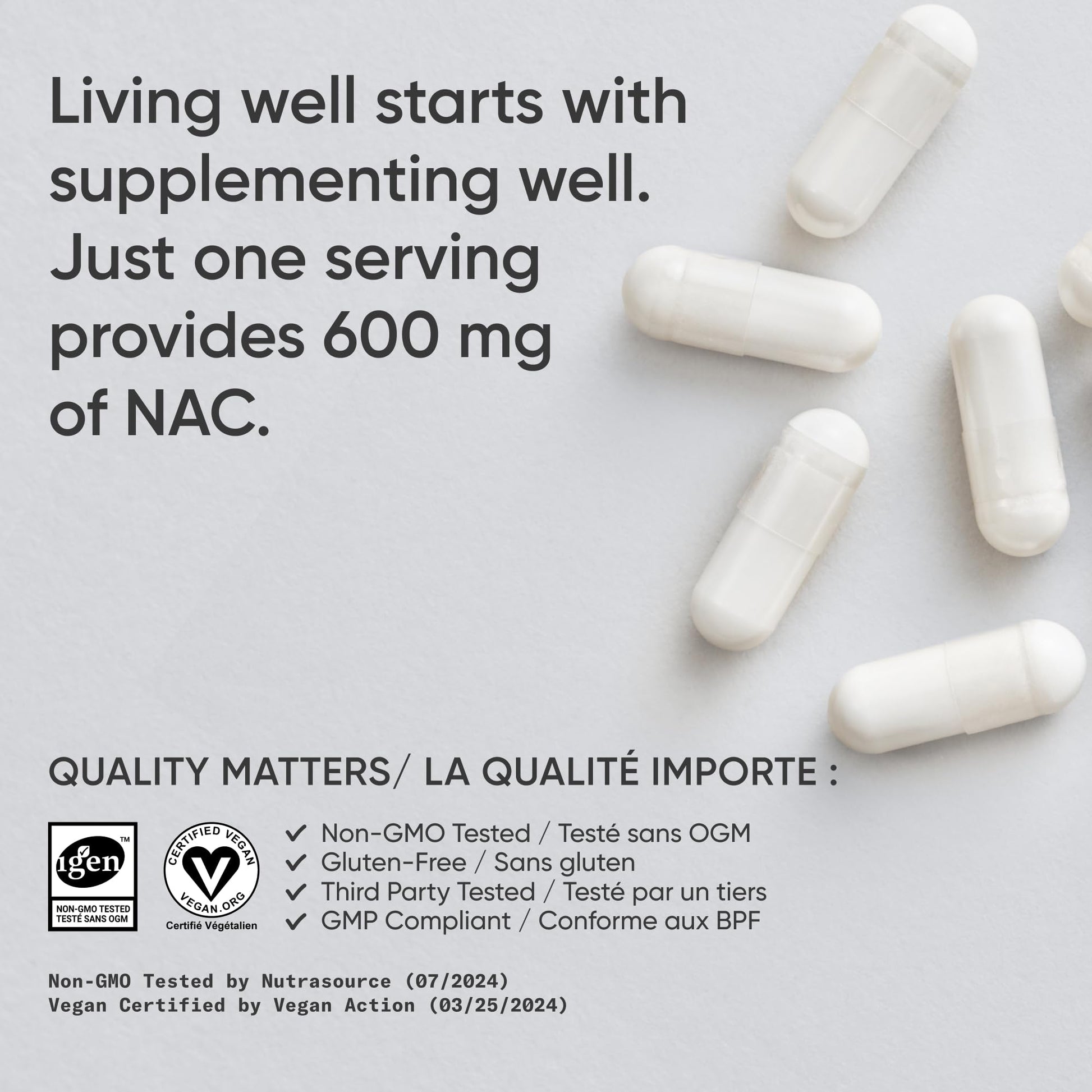Sports Research Vegan NAC Supplement (N-Acetyl Cysteine) 600 mg - Supports Antioxidant Activity - NAC 600 mg - Non-GMO - 90 Capsules for Adults Daily Use Sports Research buy supplements Au