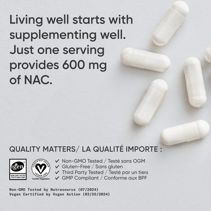 Sports Research Vegan NAC Supplement (N-Acetyl Cysteine) 600 mg - Supports Antioxidant Activity - NAC 600 mg - Non-GMO - 90 Capsules for Adults Daily Use Sports Research buy supplements Au