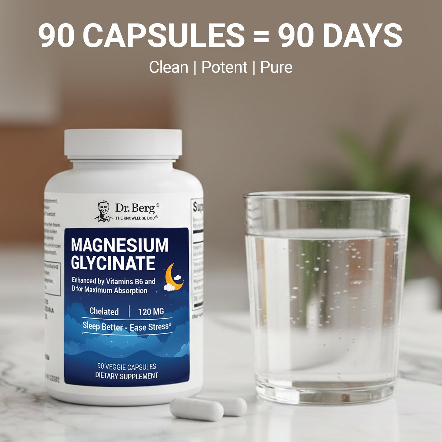 Dr. Berg Magnesium Glycinate 90ct – 4-in-1 Chelated for Muscle, Nerve, Sleep & Stress Support*– w/ D3, B6 & Zinc – 4X Lab-Tested – No Fillers – Formulated in USA, GMP-Certified Dr. Berg NutritionalsBuy Supplements Australia