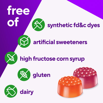 vitafusion Vitamin D3 Gummies, Bone and Immune Support, Peach, Blackberry, Strawberry Flavored