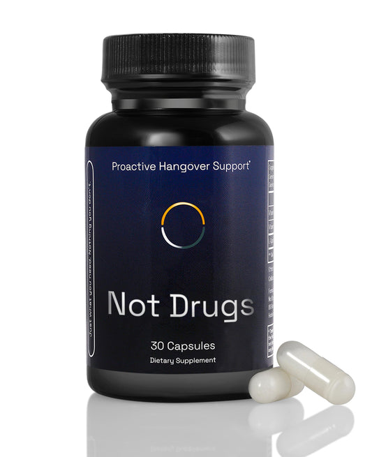 Not Drugs Proactive Hangover Support that Actually Works | Effective, Affordable & Backed by Science | 30 Capsules | 30 Doses | L-Cysteine, Vitamin B6, Vitamin C Not DrugsBuy Supplements Australia