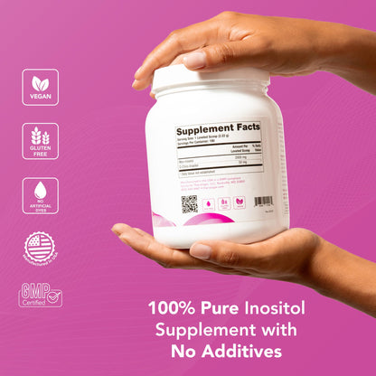Theralogix Ovasitol Inositol Powder - 90-Day Supply - Myo-Inositol & D-Chiro Inositol for Hormone Balance & Ovarian Function Support - NSF Certified - 400 g (180 Servings)