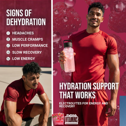 Dr. Price’s Electrolytes Hydration Powder Packets – Raspberry, 30 Packs | Sugar Free Electrolyte Drink Mix, 72+ Trace Minerals, Manganese | Keto Electrolytes,
