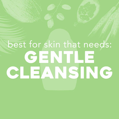 OGX Sensitive + Rose Water & Pink Sea Salt Exfoliating Body Scrub + Rose Quartz, Gentle Exfoliating Daily Body Wash Softens Skin