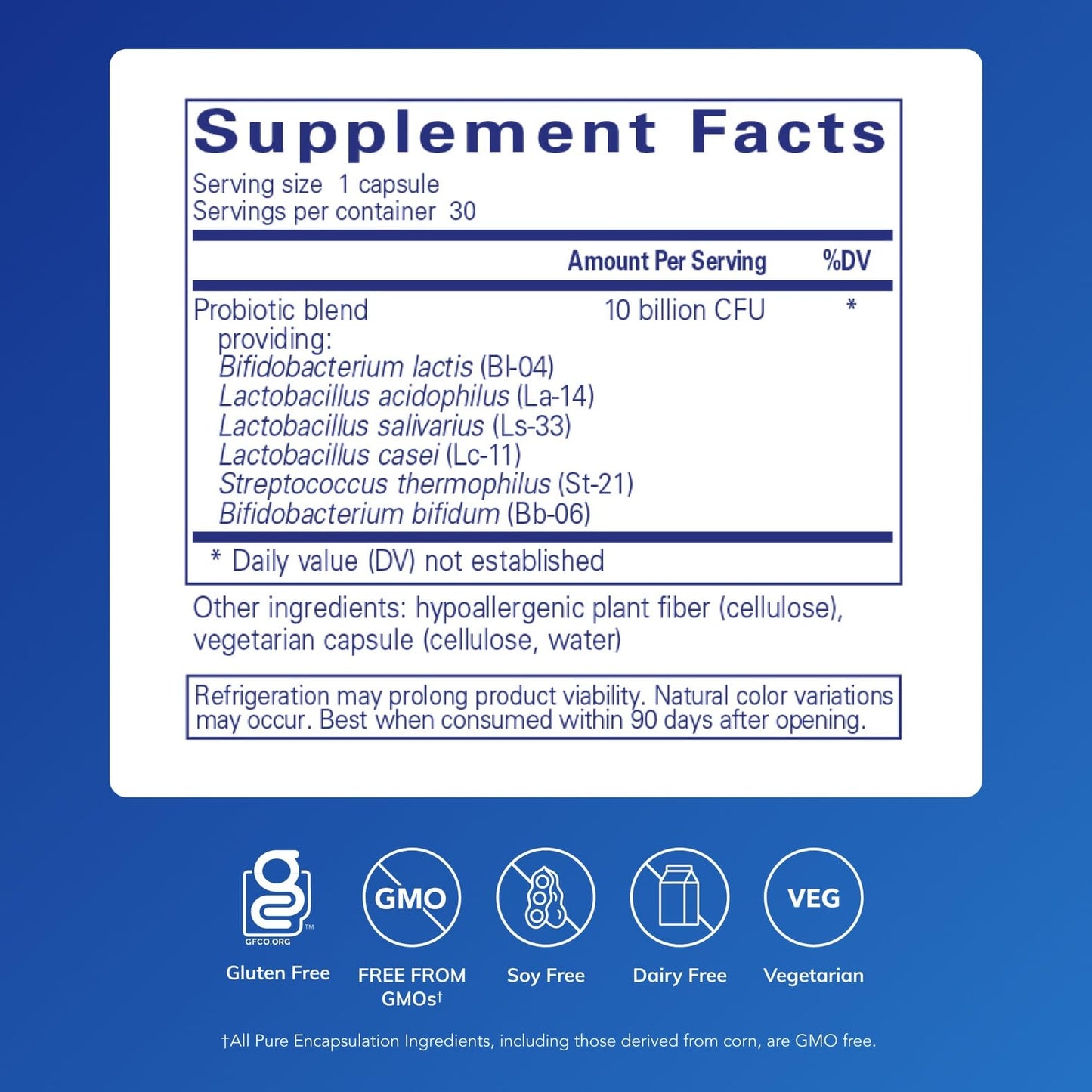 Pure Encapsulations Probiotic G.I. - Shelf Stable Probiotic for Intestinal Health & Gastrointestinal Support* - with Lactobacillus & Bifidobacterium - 30 Capsules