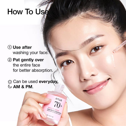 Anua Peach 70 Niacinamide Serum, Daily Glow Serum For Face, Skin Tone & Dullness Care with Vitamin B12, Lightweight