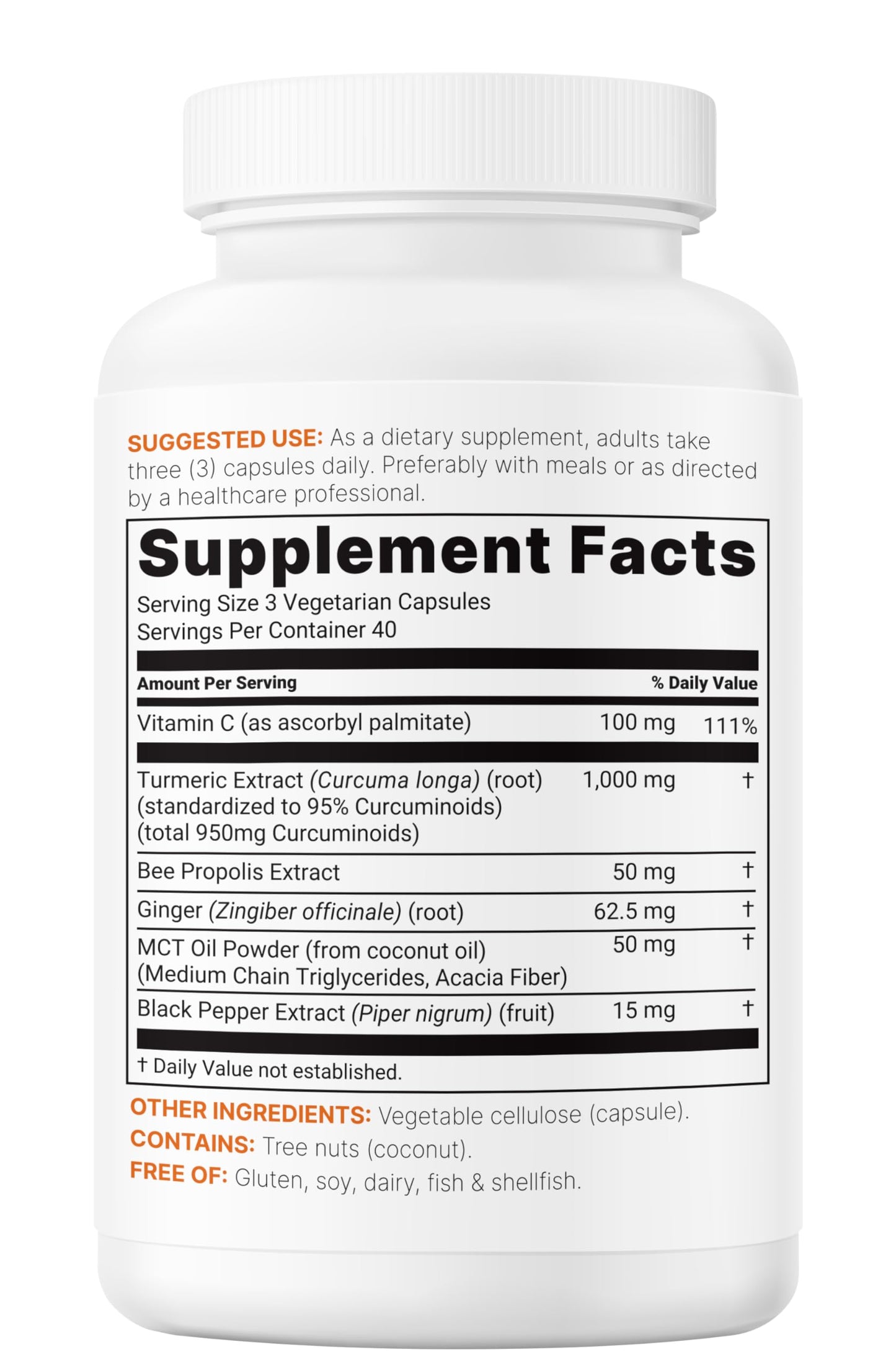 Micro Ingredients Pure Turmeric Curcumin Supplement 1,000mg – 95% Curcuminoids with Black Pepper & Ginger – High Absorption for Joint & Antioxidant Support